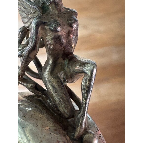 Hubei Turquoise Pendant Silver Winged Goddess - Picture 3 of 9